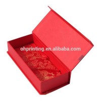 China rectangular cardboard box with silk insert